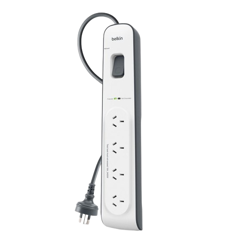 Belkin Bsv400 4 Outlet 2 Meter Surge Protection Strip, Protects Against Spikes And Fluctuations, Cew $20,000,2 Yr , Power Board