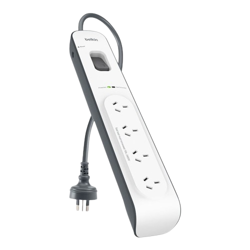 Belkin Bsv400 4 Outlet 2 Meter Surge Protection Strip, Protects Against Spikes And Fluctuations, Cew $20,000,2 Yr , Power Board