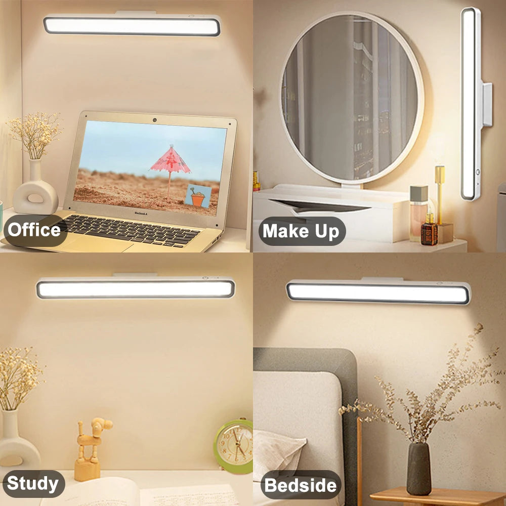 Dimmable LED Desk Lamp, USB Rechargeable, Perfect for Night Reading