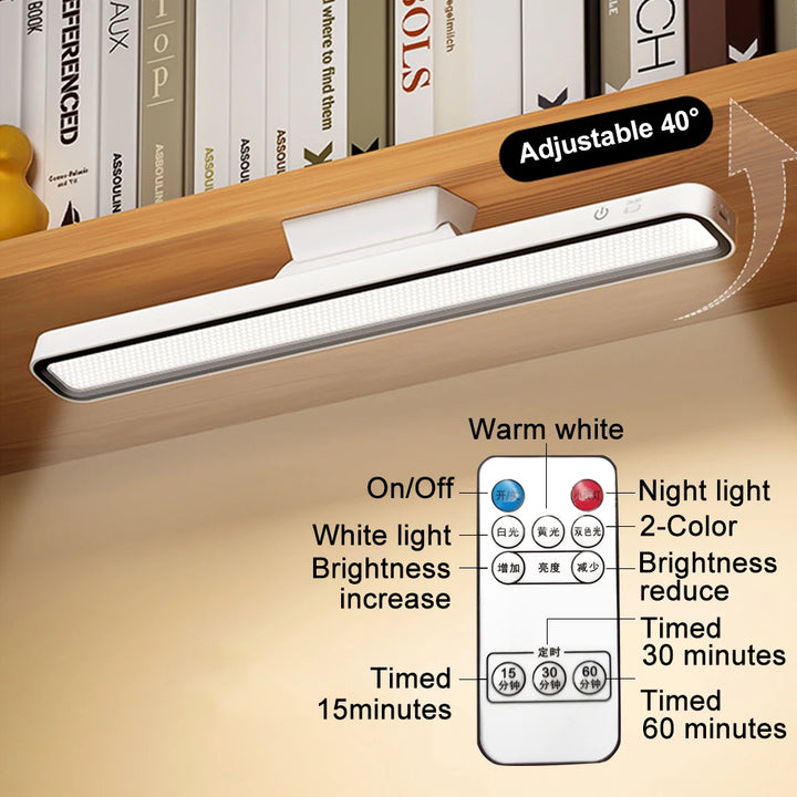 Dimmable LED Desk Lamp, USB Rechargeable, Perfect for Night Reading