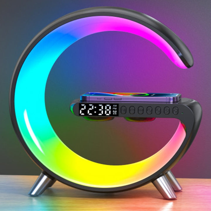 MultiSync: Wireless Charging Speaker Alarm Clock with RGB Lights